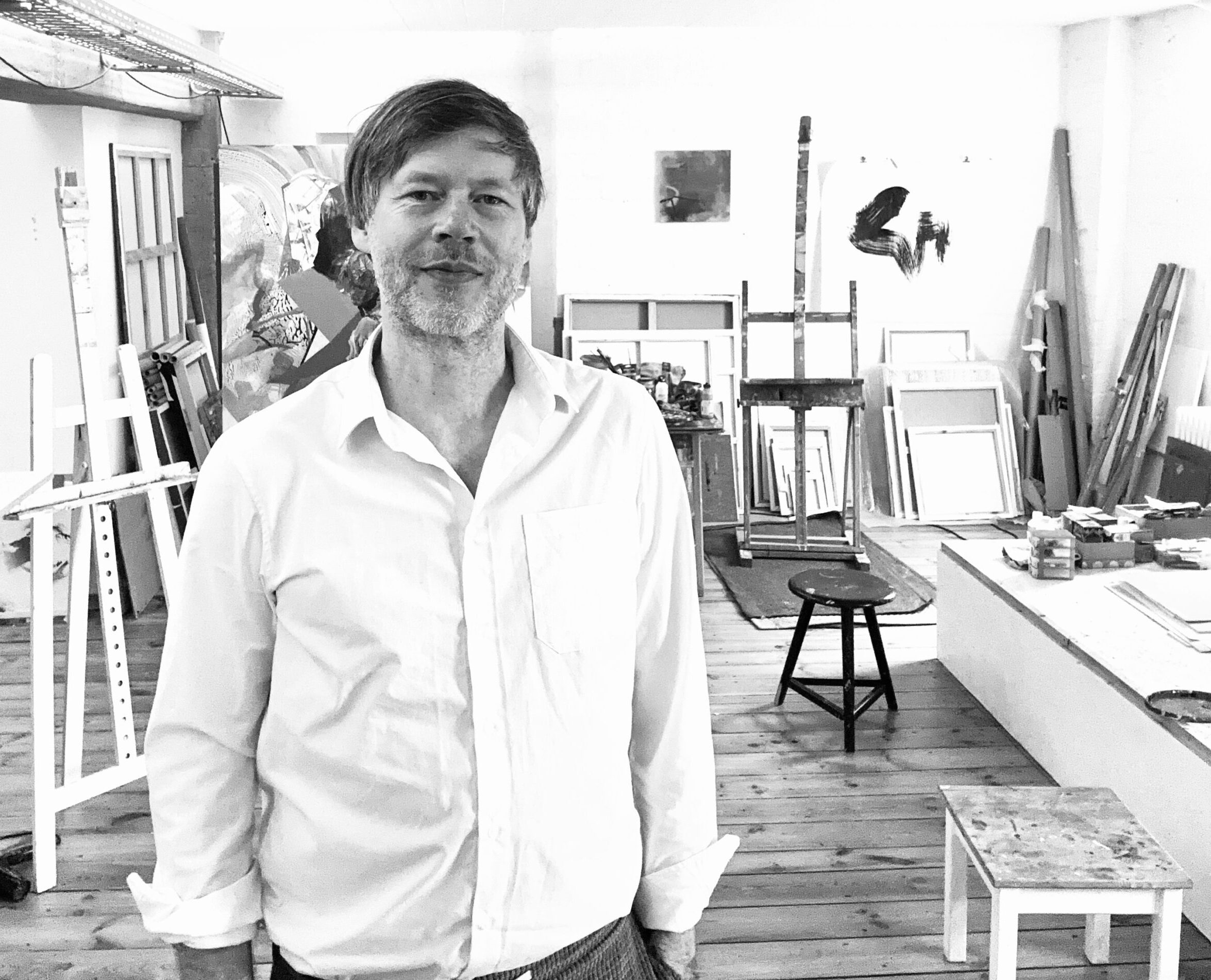 Visual artist Jan Helbig in his studio.